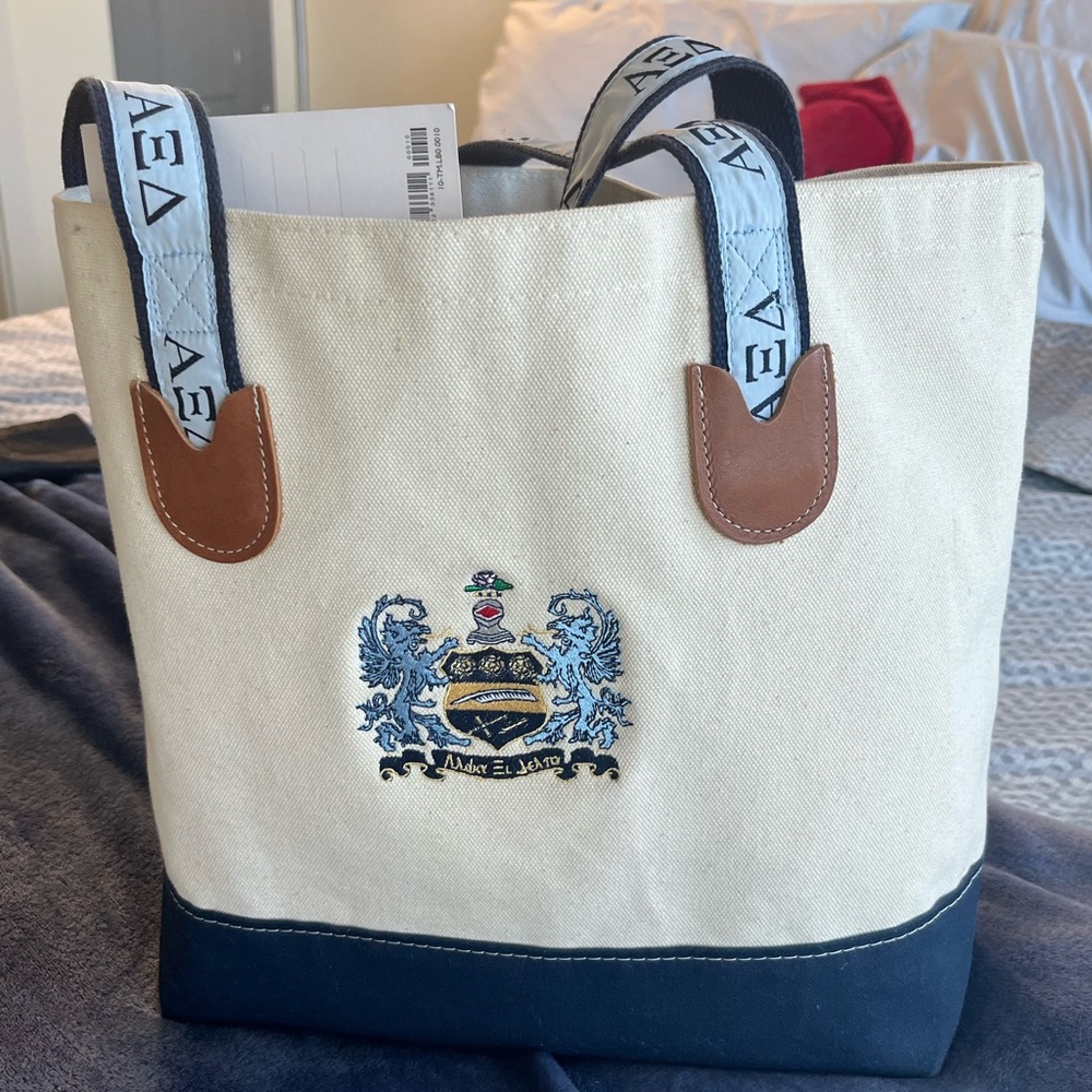 Alpha Xi Delta canvas tote bag